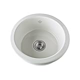 Rohl UM1807PCT Under Mount Single Bowl Fireclay Sink, 18.25", Parchment [並行輸入品]