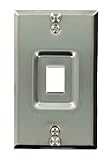 Leviton 4108W-SP QuickPort Telephone Wall Jack, Stainless Steel by Leviton