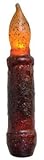 Burnt Burgundy Cinnamon Coated LED Mini Taper Candle Country Primitive Lighting Dcor by BCD