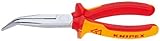 Knipex 2626200 Angled Long Nose Pliers with Cutter, 1000 Volt Rated, 8 Inch [並行輸入品]