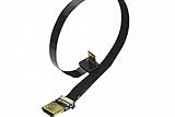 ブラック30 cm FPV HDMIケーブルMini HDMI Maleインターフェイス標準HDMIオスに90度角度付きインターフェイスfor 5d3 5d2 gh3 gh2 5 N 5t 5r 7 N DJI