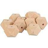 Totority 20個 木製三角​​ビーズ ウッドクラフトビーズ ウッドビーズチャーム ナチュラル 装飾品 飾る 三角ビーズ