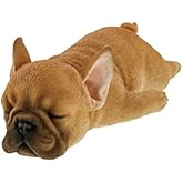 リアルすぎてドキッとするほど本物そっくりな犬の ガーデンオーナメント おひるねポーズ フレンチブル ワンちゃん好きな人へのプレゼント オブジェ 置物 エンプレットベール