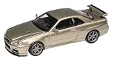 MOTORHELIX 1/64 日産 スカイライン GT-R (R34) V Spec II ミレニアムジェイド 完成品