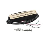 Oripure ホット レール ピックアップ Alnico5 シングルコイル サイズ ハムバッカー 10-11K フィット Fender Strat Squierエレキギター、クリーム