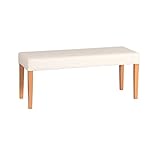 ダイニングベンチチェア スツール 【幅105cm】 木製脚 張地：合成皮革 合皮 『キース』 ナチュラル