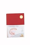 Pinolino Terry Cloth Fitted Sheet for Cot Bed (Red by Pinolino