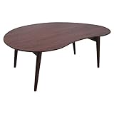 不二貿易 ビーンズ型テーブル クルエ 幅90cm ミディアムブラウン 96701