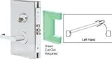 CRL Brushed Stainless 6" x 10" LH Center Lock With Deadlatch in Storeroom Function - DL610LSBS [並行輸入
