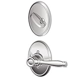 Schlage f94-bir-625-wkf光沢クロムダミーHandleset with Birminghamレバー、ウェイクフィールドローズ内側のみ
