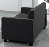 コクヨ　応接イス　べーシス　2人掛ソファー　布　2色対応　 カラー:H1B6(ブラック）