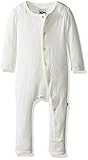 KicKee Pants Baby Boys' Essentials Solid Fitted Coverall Natural 0-3 Months [並行輸入品]