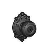Schlage f51ageo622wkf f51 a Georgian 622 WKFウェイクフィールドDeco Roseエントリドアロック、マットブラック