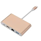 KESOTO アクセサリー　4IN1 タイプC →HDMI 　 USB 3.0　 RJ45　 タイプC AV アダプタUSB-C コンバータ