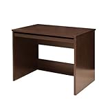 スライダー付き パソコンデスク ハイタイプ 省スペース ワークデスク シンプル デスク 机 ダークブラウン