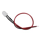 【10個】 LED 8mm 砲弾型 12V抵抗付き ケーブル18cm （乳白色レンズ） 黄色