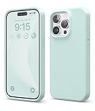 【elago】 iPhone15Pro 対応 ケース 耐衝撃 傷 指紋 防止 シリコン スマホケース スリム 衝撃吸収 サラサラ 手触り シリコンケース [ Apple iPhone15 Pro アイフォン15 プロ 対応 携帯ケース ] iPhone15Proケース SILICONE CASE ミント