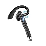 SLUB Bluetooth ヘッドセット ワイヤレスイヤホン 耳掛け式 片耳ヘッドセット Bluetooth V5.2 マイク付き CVC8.0 ノイズキャンセリング 超軽量 オンライン会議/車用 iPhone/Android多機種に適用 ブラック