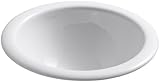 KOHLER K-2298-0 Compass Self-Rimming Undercounter Bathroom Sink, White [並行輸入品]