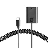 Raeisusp TYPE-C スプリングケーブル NP-FW50 ダミーバッテリー PW20 DCカプラー 対応機種 Sony Alpha ZV-E10 A7 A7R A7S A7II A7SII A6500 A6300 A6000 A5000 RX10 II IV NEX-5 NEX-7