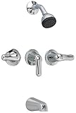 American Standard 3375.502.002 Colony Soft 3-Handle Bath and Shower Faucet with Metal Lever Handles,