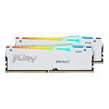 Kingston FURY Beast White RGB 32GB (2x16GB) 5200MT/s CL36 DDR5 EXPO DIMM | 赤外線同期 | FURY CTRLソフトウェア | オーバークロック | AMD EXPO | 2個セット | KF552C36BWEAK2-32