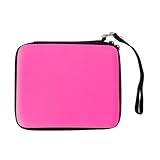 2DS コンソール用ゲームカードケース ゲームカードおよびその他のアクセサリ、ゲームカードケース 2DS 用ハードシェルキャリングケースポーチ 8 ゲームカードホルダー付き (ピンク)