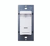 Leviton OSS10-IDW Decora Passive Infrared Wall Switch Occupancy Sensor, 180 Degree, 1200 sq. ft. Cov