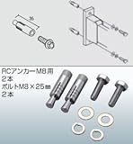川口技研　ホスクリーン取付パーツ　HP-5　アンカー２セット　コンクリート直付パーツ 　物干金物用