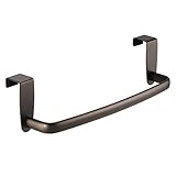 InterDesign Axis Over-the-Cabinet Kitchen Dish Towel Bar Holder - 9", Bronze [並行輸入品]