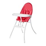 Bloom Nano Urban Highchair - White Frame & Red Seat by Bloom