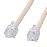 サンワサプライ シールド付ツイストモジュラーケーブル アイボリー 3m TEL-ST-3N2
