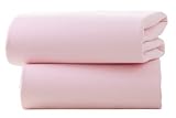 Clair de Lune Crib Cotton Jersey Flat Sheets (Pink) by Clair de Lune
