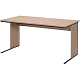 オフィスコム 法人様向け オフィスデスク 平机 幅1400×奥行700×高さ700mm 配線スリット スチールフレーム ウォルナット Z-LWD-1470-WLN