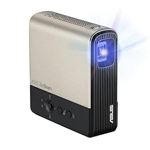 ASUS ZenBeam E2 モバイルプロジェクター ワイヤレス LED光源 300ルーメン 自動ポートレートモード バッテリー内蔵 ホームシアター 国内正規品