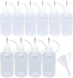 ニードルボトル [5ml/10ml/15ml/20ml/30ml/50ml/100ml/120ml] 【国内ブランド】マスキング リキッド などに ドロッパー ボトル 10本 ろうと付 全 8サイズ (50ml 10本 セット)