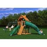Playset withデュアルスライド、Rock Climbing Plank and Swings