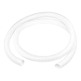 uxcell　コルゲートホース　コルゲートチューブ　プラスチック　ホワイト　80g　1.8M　25mm の直径　一つ入り