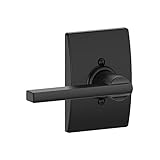 Schlage F170 LAT 622 CEN Century Collection Latitude Dummy Trim Lever, Matte Black [並行輸入品]