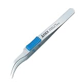 アネックス(ANEX) ステンレスピンセット ラバーグリップ付 先丸鷲型 120mm 12本組 No.217