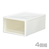 ストラ(stora) クローゼット収納引き出しM(高さ22)4個組 STR-53M-4WH ホワイト