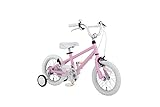 Arcoba 子供用自転車 14インチ ピンク　幼児車 TEKTROブレーキ ホワイトパーツ ハイクオリティー子ども用自転車 補助輪付 子供 PRISM BLUE