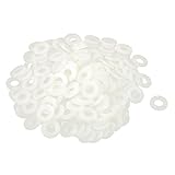 uxcell ガスケットシールリング　M10x20mmx2mm　プラスチック　ラウンド　フラット　ベージュ　100個入り