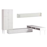 arne テレビ台 キャビネット ウォールシェルフ 完成品 日本製 配線収納 3点セット T-003/1500 T3H-cabi WallBox F-1500 ホワイトウッド