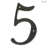 6インチ素朴な数: 5フラットブラック家番号