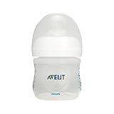Aventの4オンス/ 1パック125ミリリットル自然ボトル2 (Philips Avent) (x 4) - Avent 4oz / 125ml Natural Bottle 2 per pack 