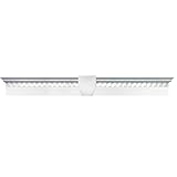 Buildersエッジ060020643001 43 5 / 8 " x 6 "クラシックDentilウィンドウヘッダー001、ホワイト