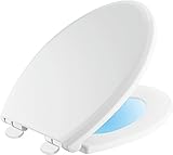 デルタ蛇口813902-n-wh Sanborne細長いNightlight Toilet Seat with遅い閉じる、ホワイト