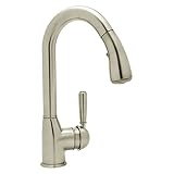Rohl R7504LMSTN-2 Classic Kitchen Faucet with Pull Down Spray, Satin Nickel [並行輸入品]
