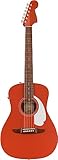 Fender フェンダー エレアコギター Malibu Player, Walnut Fingerboard, White Pickguard, Fiesta Red ソフトケース付き
